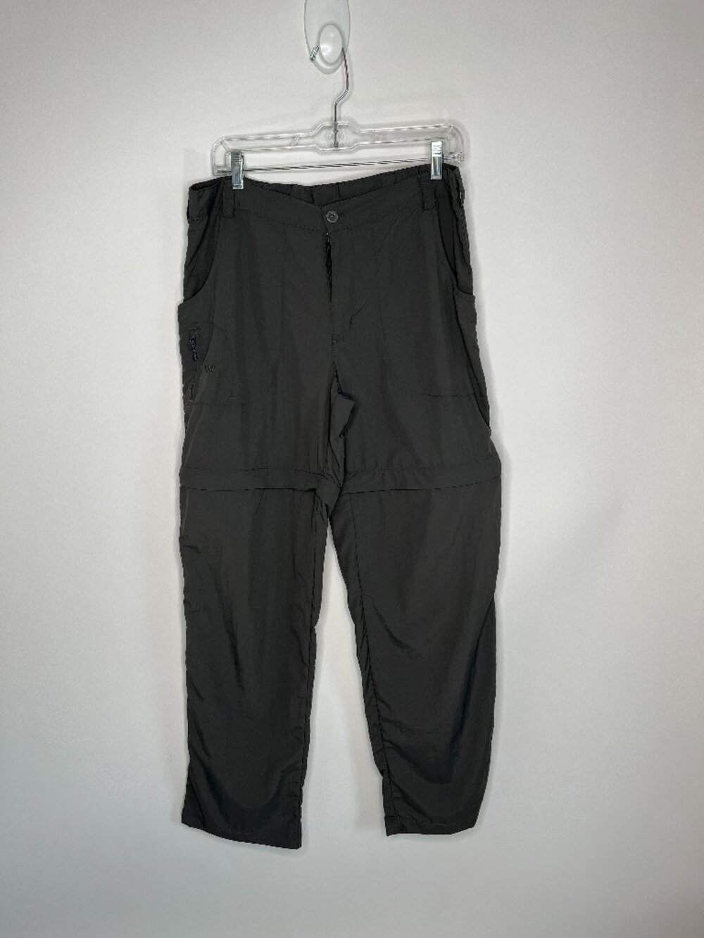 White Sierra Women's L Grey Hiking Pants Convertible Cargo Nylon